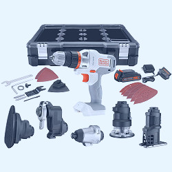 BLACK+DECKER 20V Max Matrix Cordless Combo Kit, 6-Tool, White and Orange,  Model BDCDMT1206KITWC - Walmart.com